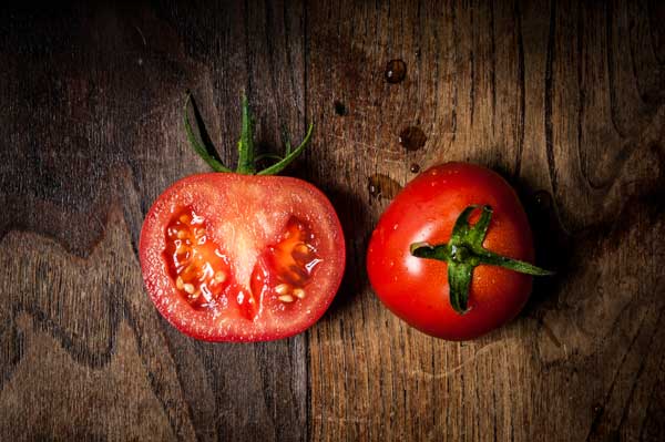 two tomatoes